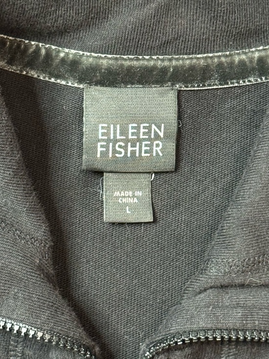 Eileen Fisher Organic Cotton Full-Zip Jacket size L - Picture 4 of 7